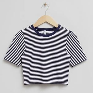 NWT & Other Stories Cropped Striped Tee